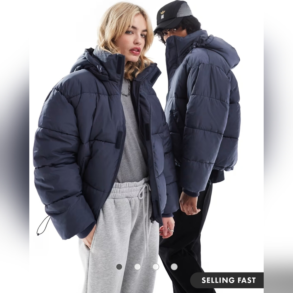 Collusion SEALED! NWT! Unisex Hooded Puffer Coat in Dark Grey. Sz 2XL. R2S!!